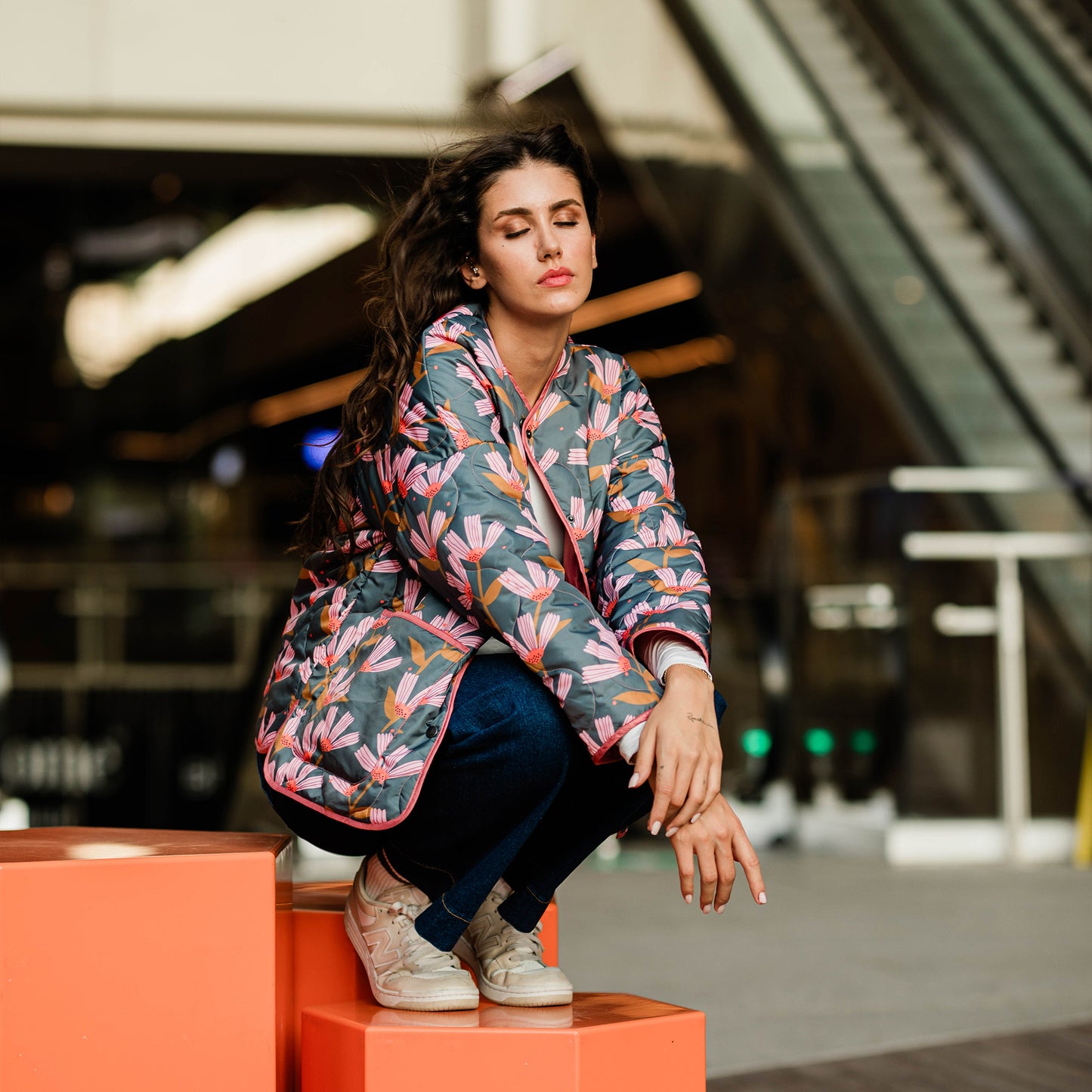 Quiet Bloom Puffer Ceket