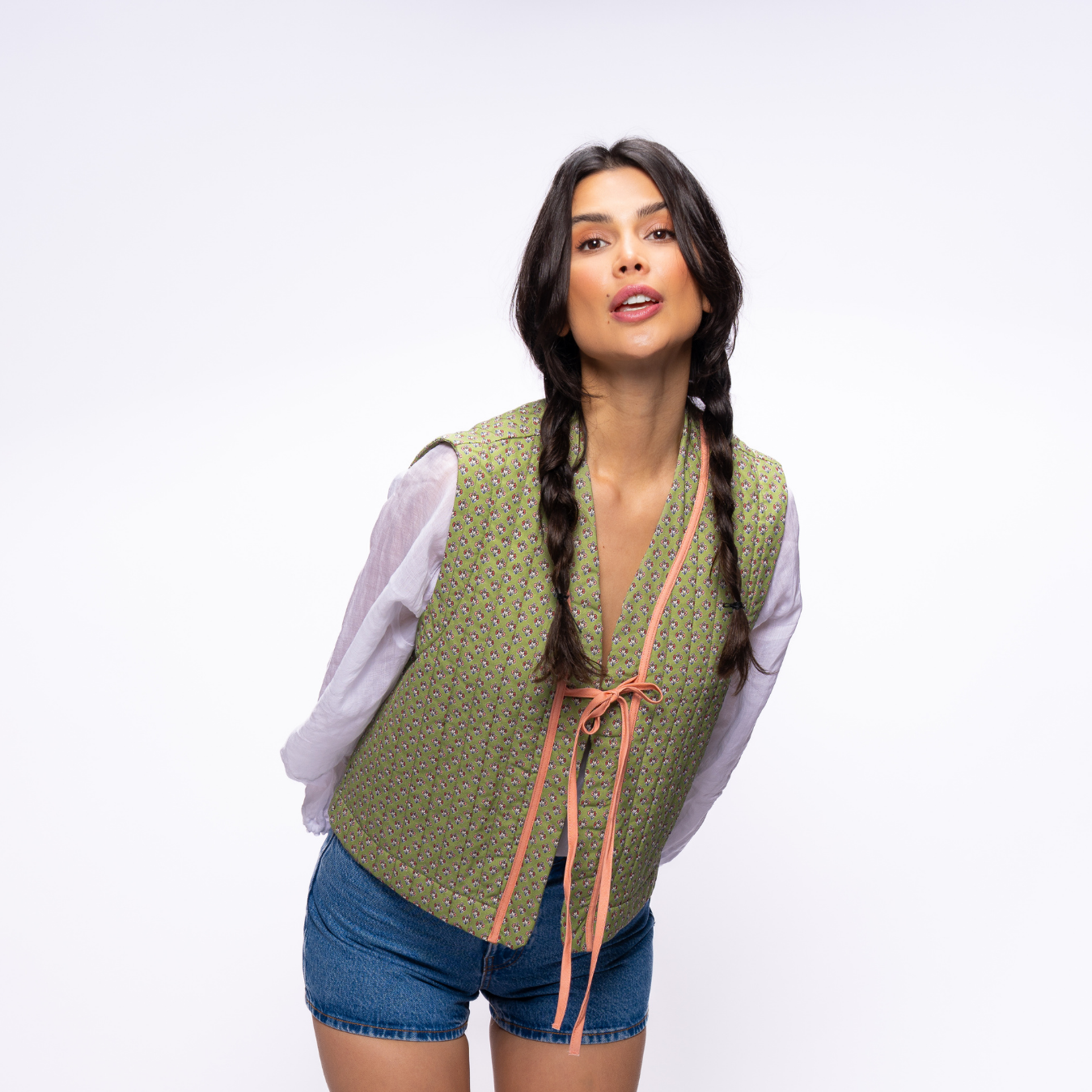 Olive Dust Kapitone Yelek