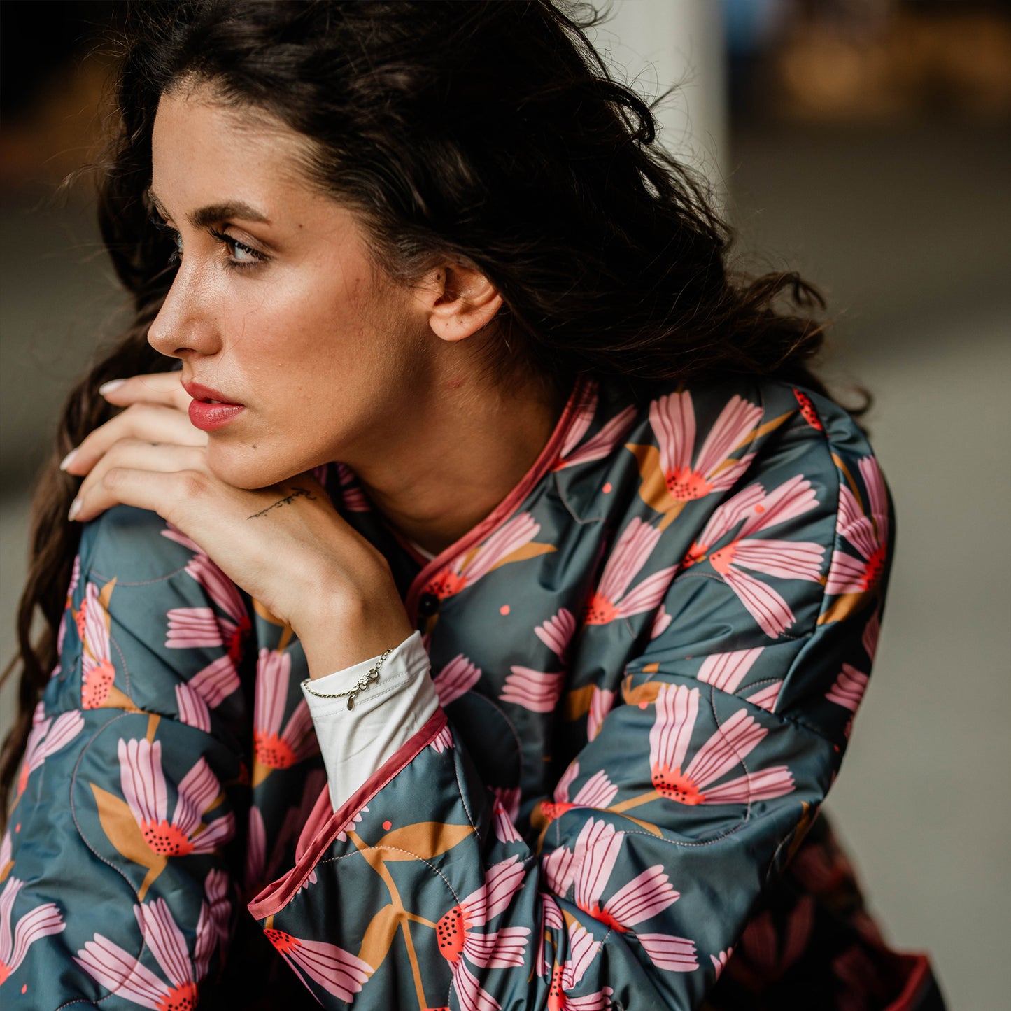 Quiet Bloom Puffer Ceket
