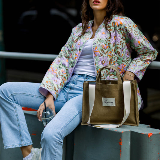 Retro Garden Puffer Ceket