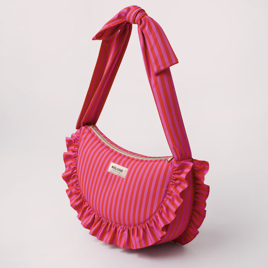 Rosy Pop Ruffle Crossbody