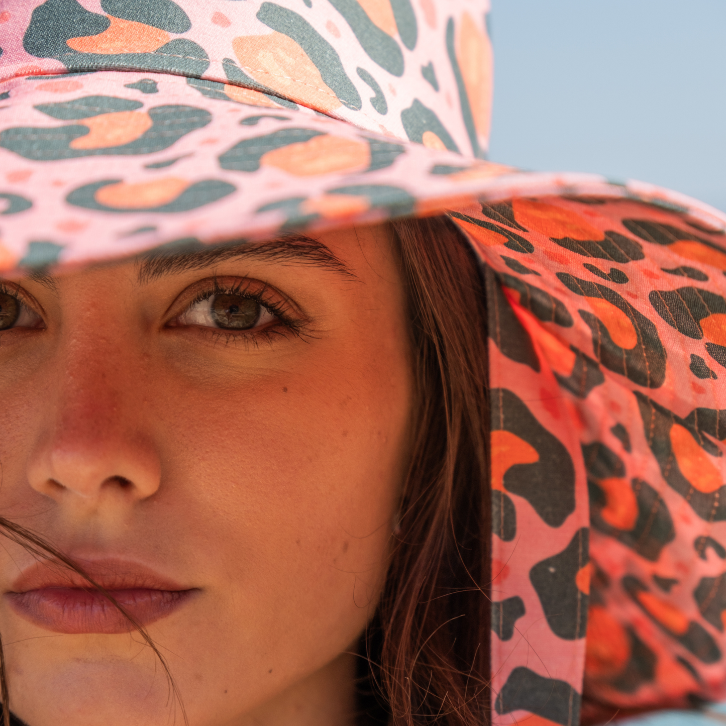 Pink Leopard Bucket Şapka