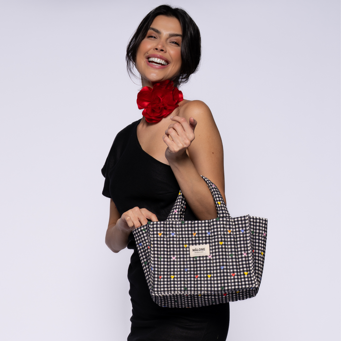 Cherry Pop Kapitone Yelek & Petit Tote