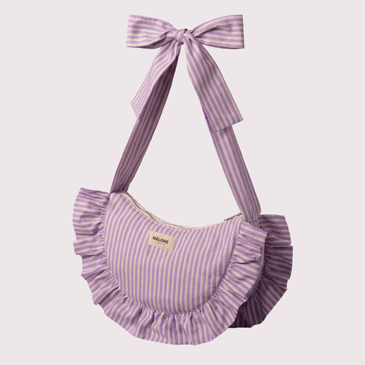 Lavender Stripes Ruffle Crossbody (NEW)