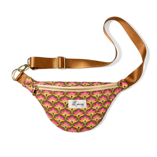 Blossom bel çantası ön görünüm, kapitone desenli günlük bel çantası