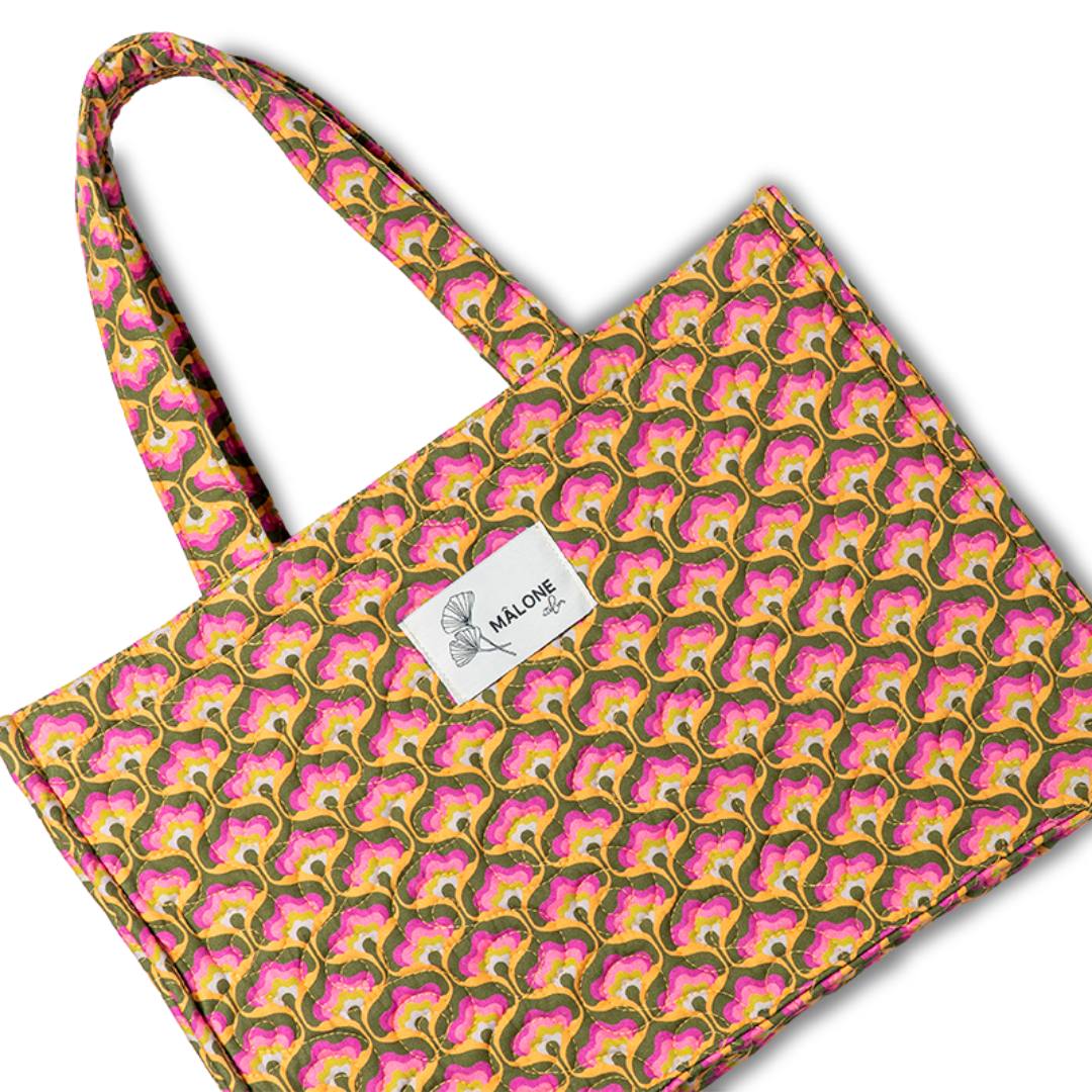 Blossom tote çanta yan askı detayı, 55 cm uzun askılı dayanıklı tasarım