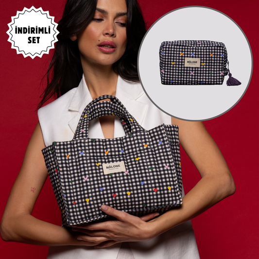 Cherry Pop Petit Tote bakım çantası, kadın küçük boy çanta