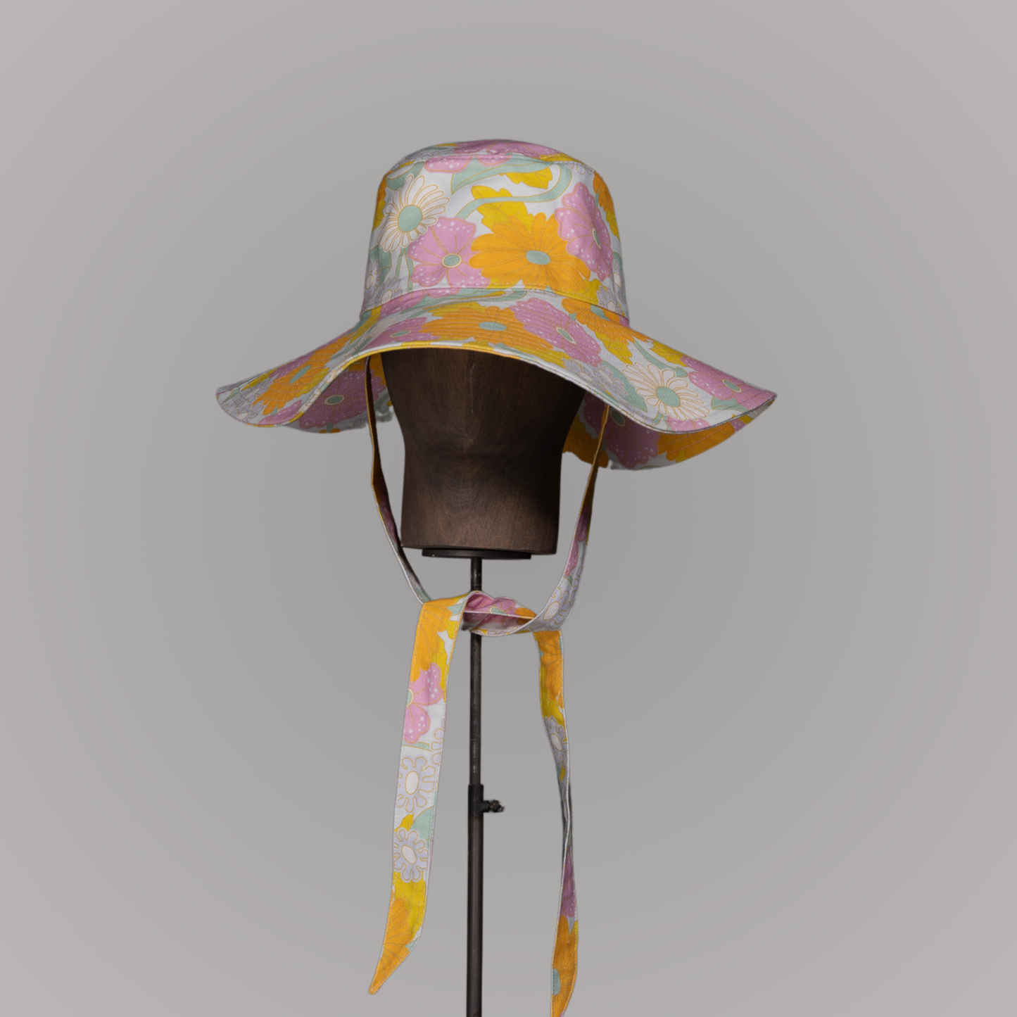 Citrus Spark bucket şapka ön detay, modern ve fonksiyonel pamuklu aksesuar