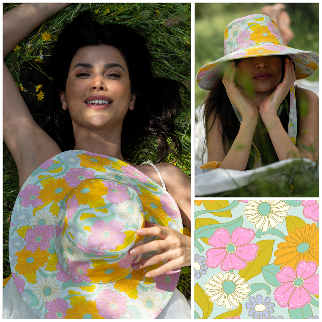 Citrus Spark bucket şapka yan açı, günlük stil için ideal aksesuar